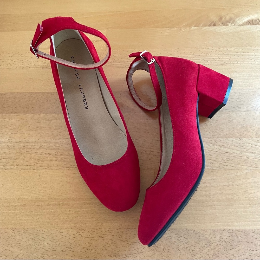 Chinese Laundry Red Block Heel Shoes